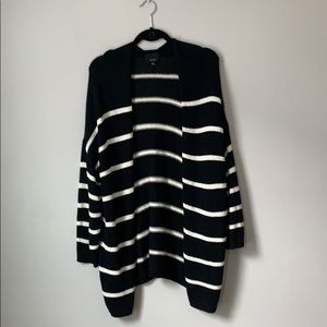Lumière Striped Black + White Cardigan